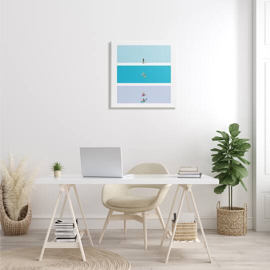 Stupell Industries Modern Paddle Boarding and Kayaks Athletes Summer Sports Canvas Wall Art